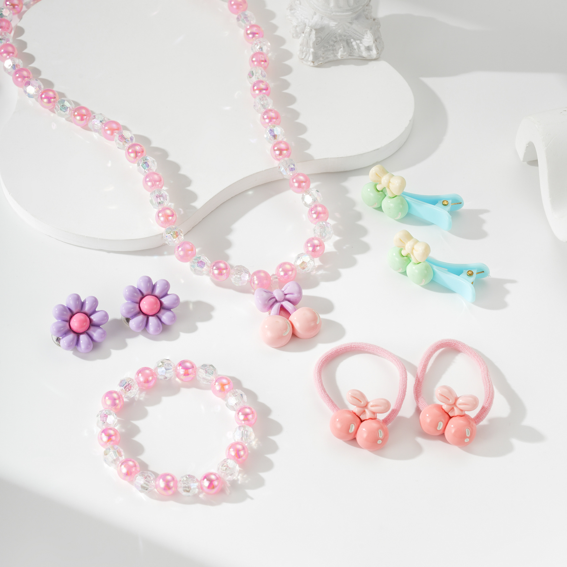 Amazon nuevo colgante de resina de cereza para niños lindos cuentas pulseras acrílicas joyas para niñas image 2