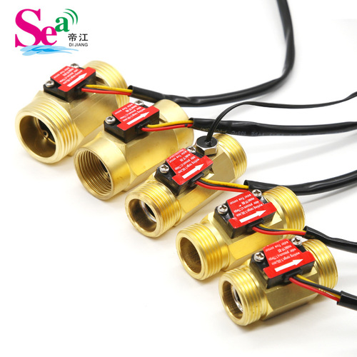 Copper flow sensor 4 minutes 6 minutes 1 inch DN32 turbine flow meter water flow meter Hall turbine sensor