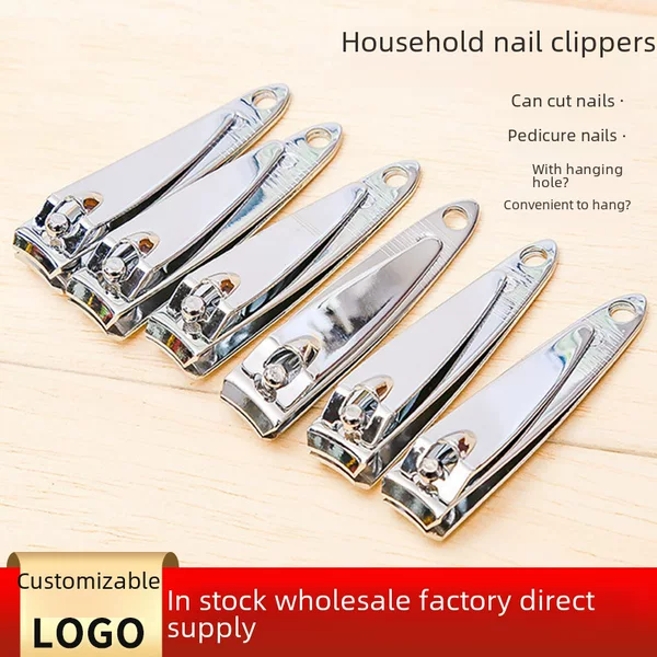 Stainless Steel Nail Scissors Single Pack Small Portable Positive Nail Clippers Keychain Promotional Gift Advertising Logo