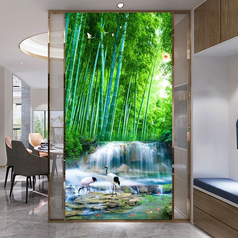 玄関装飾画寝室シール山水廊下壁画通路風景年画壁画客間中国式|undefined