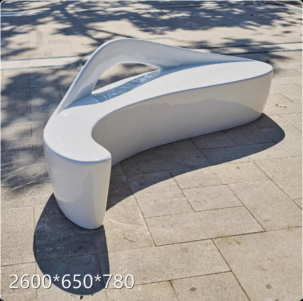 FRP banco banco asiento centro comercial asiento cuadrado asiento de ocio al aire libre parque creativo ocio práctico