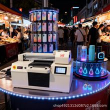 31度uv打印机金属板塑料标签卡纸定位器礼品盒美甲贴安全帽印刷机