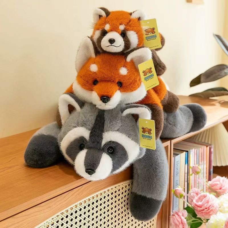 Original Doll Tribe Genuine Panda Raccoon Fox Plush Toy Bed Lying Style Leg-Cuddle Sleeping Pillow Small Animal Toy Original Doll Tribe Genuine Panda Raccoon Fox Plush Toy Bed Lying Style Leg-Cuddle Sleeping Pillow Small Animal Toy
