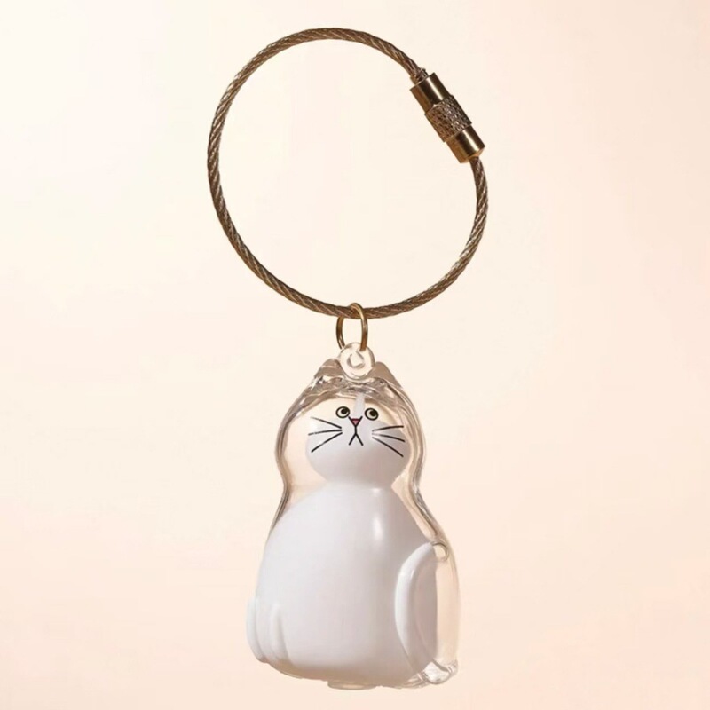 透明猫毛収納ボックスチャームガシャポン猫毛収納カプセルガシャポンバッグキーホルダーペンダントコレクション|undefined