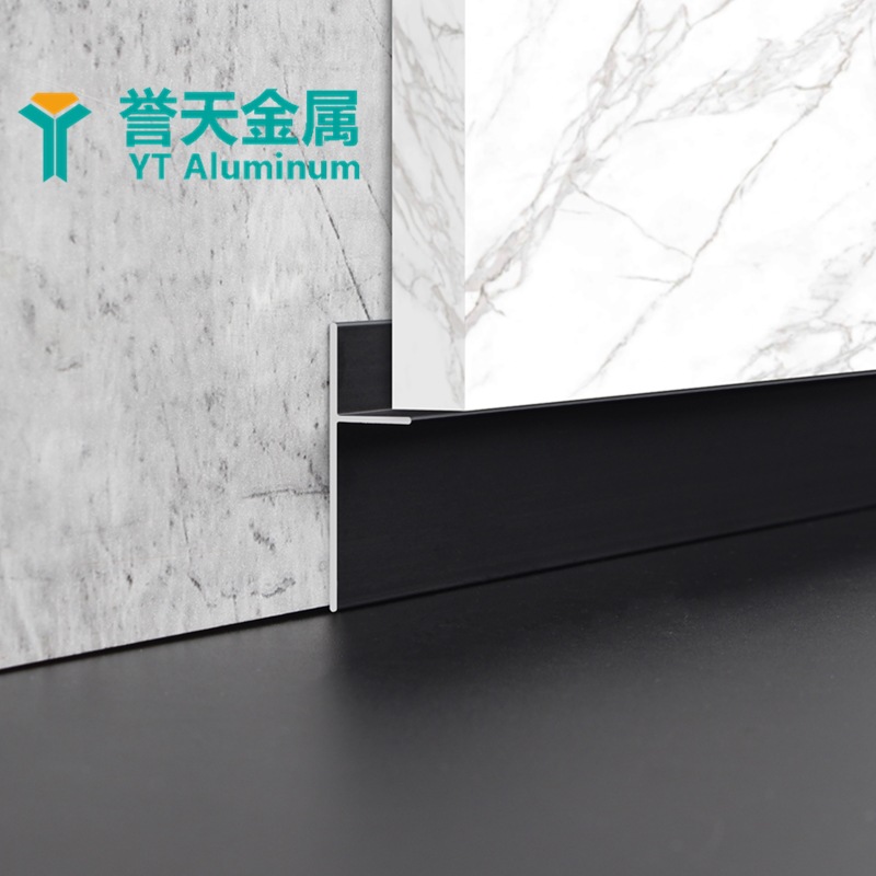 鋁合金內嵌踢腳線嵌入式暗裝金屬貼腳線與石膏牆面平齊隱藏地腳線