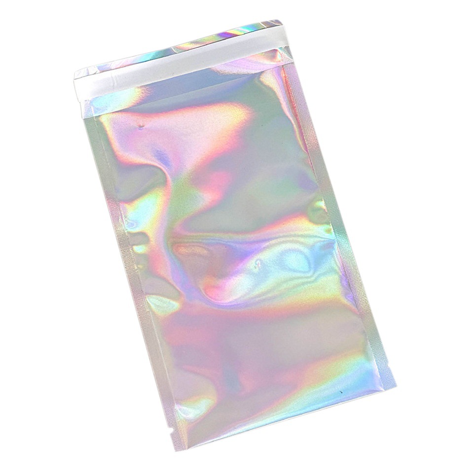 Láser autoadhesivo bolsa tarjeta pequeña bolsa de embalaje ins estilo láser bolsa de embalaje cuenta de mano regalo bolsa autosellante