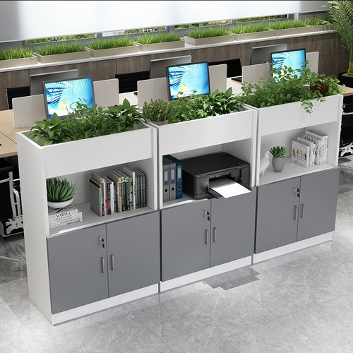 Office partition cabinet, green plant cabinet, file cabinet, partition cabinet, document cabinet, flower trough cabinet, storage cabinet, wooden low cabinet, white edge cabinet