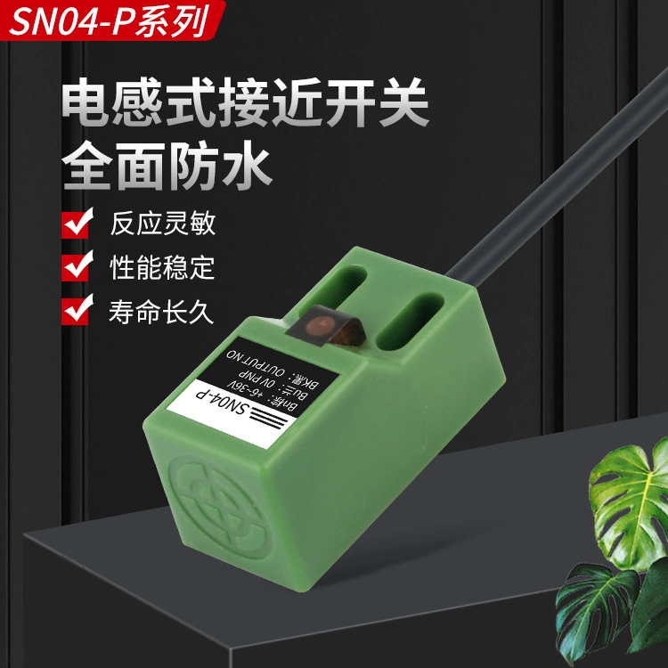 Индуктивный квадратный датчик приближения SN04-P, трехпроводной, DC, PNP, для автоматизации оборудования