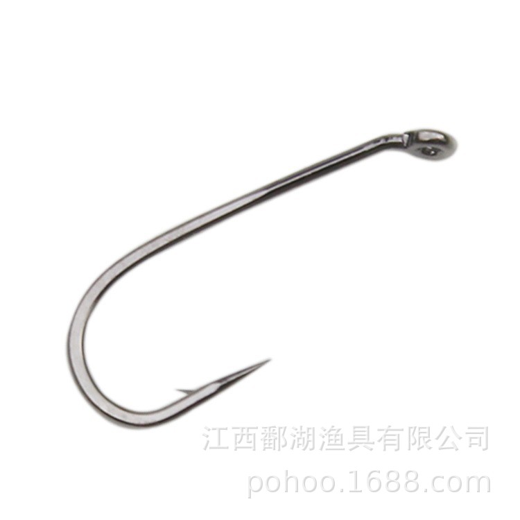 Lago mosca pequeña mosca gancho de pesca con mosca gancho de pescado desnudo Luya gancho único leche deformado peces pequeños agua dulce caballo boca raya blanca comida bar hk29