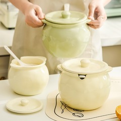 Porcelain Pig Oil Can with High Temperature Resistance, Spicy Oil Dripping Hot Pot, Household Salt Can, Kitchen Chopped Chili Oil Special Can, Seasoning Can, Condiment Can