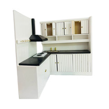 娃娃屋迷你厨房dollhouse微缩玩偶模型食玩diy仿真黏土木质家具