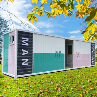 Outdoor Container-Type Bathroom Steel Structure Bathroom Park Mobile Toilet Public Toilet Squat Toilet Removable