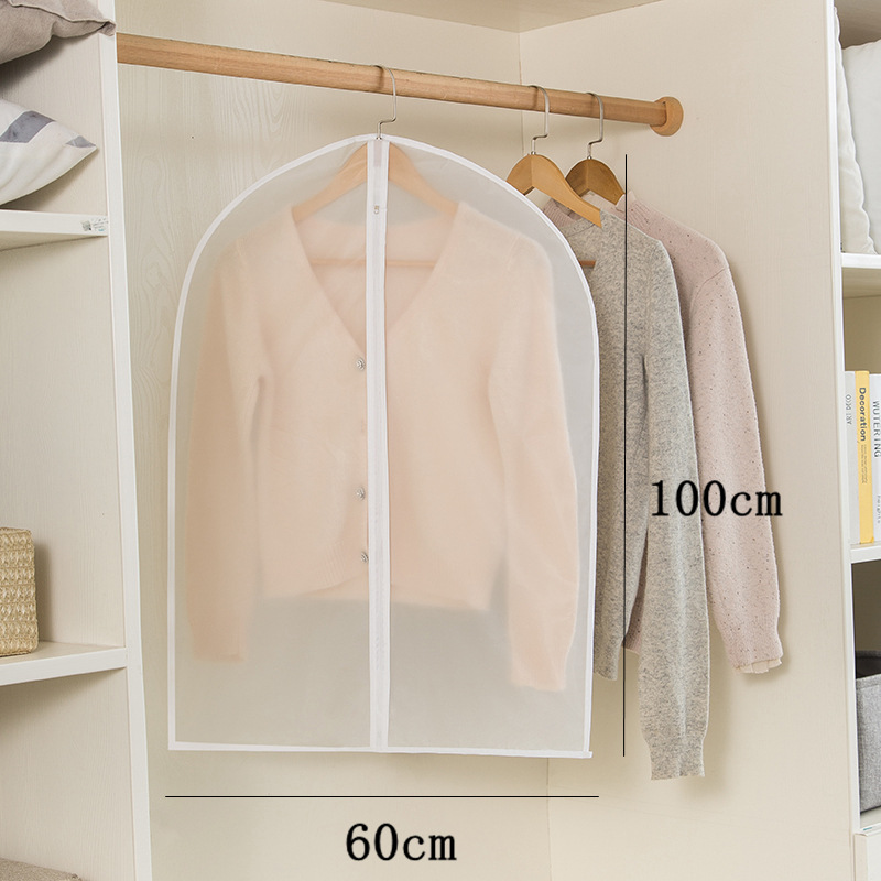 Ropa cubierta de polvo hogar transparente impermeable abrigo traje cubierta lavable ropa de almacenamiento de ropa cubierta de polvo al por mayor