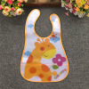 Three dimensional children's waterproof eating bib for food, with pocket