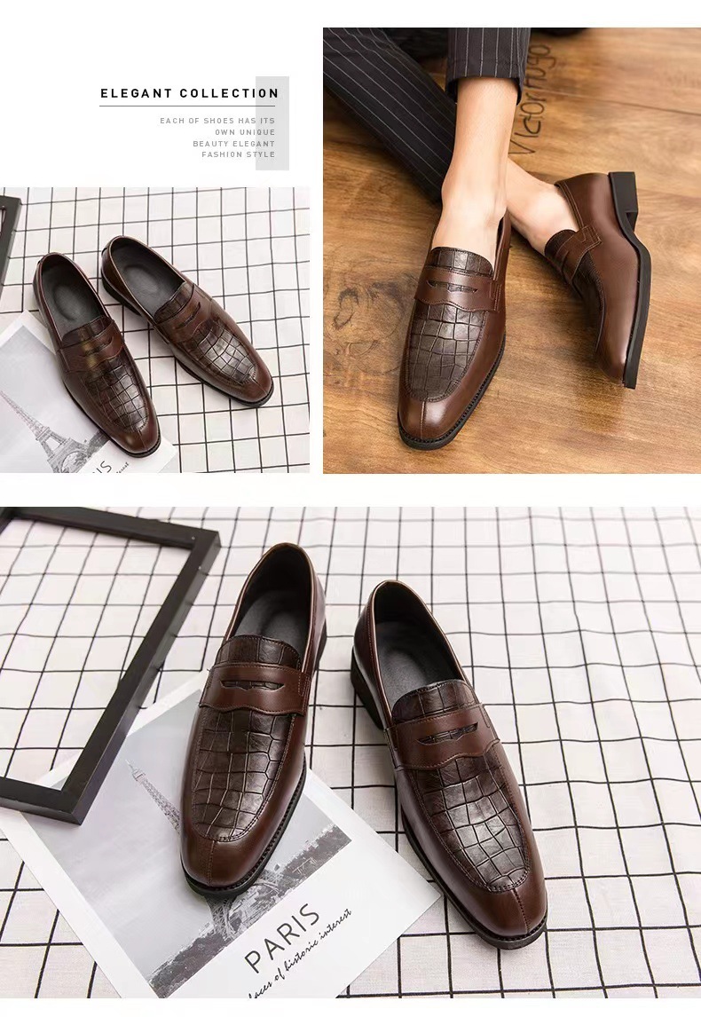 Men Oxford Loafers Synthetic Leather Leather Comfortable Square Toe Outdoor Evening Shoes_voghion.com