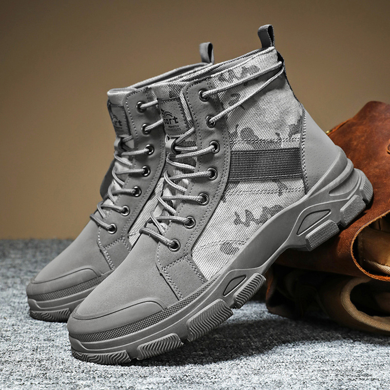 48 tamaño grande transfronterizo primavera y otoño camuflaje herramientas de moda juvenil zapatos de lona de alto nivel botas de desierto botas cortas botas Martin zapatos para hombre