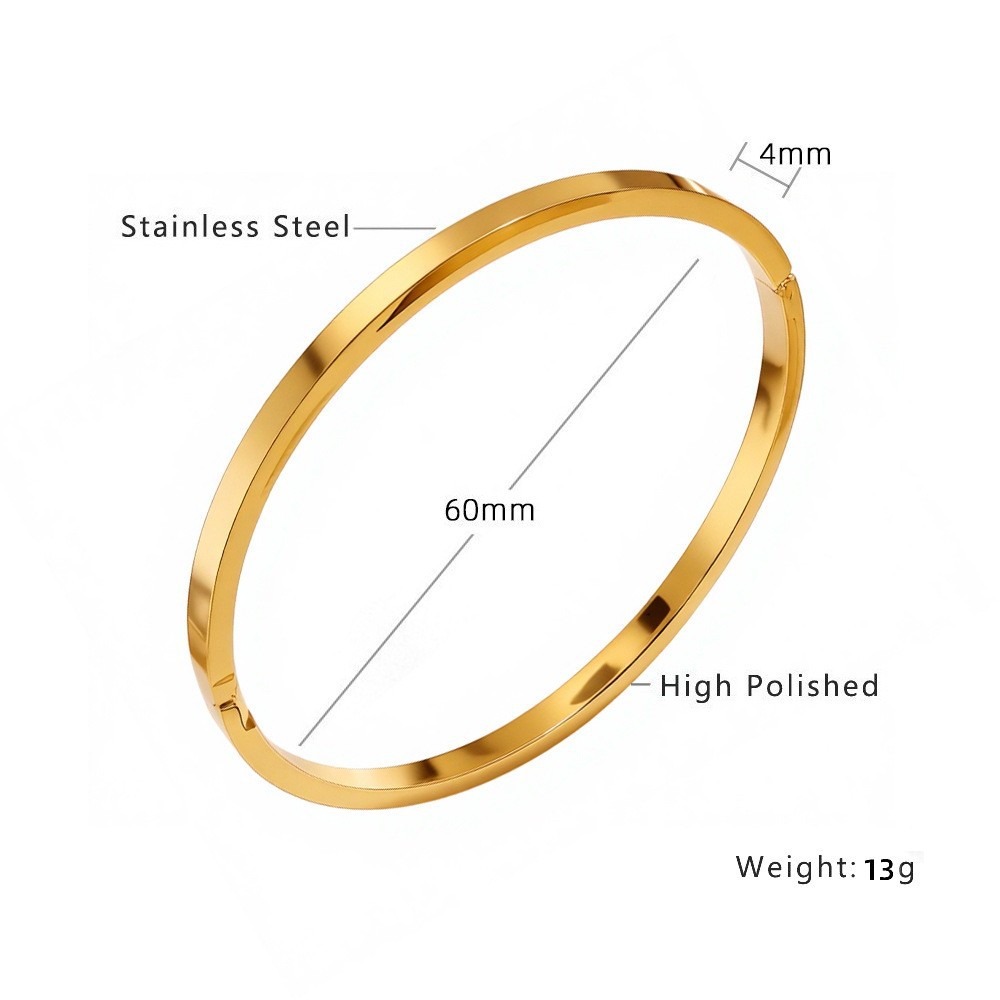 留め金工場製、色褪せない鏡面仕上げのゴールドブレスレット、欧米風ブレスレット、環境に優しいブレスレット、チタン鋼ブレスレット