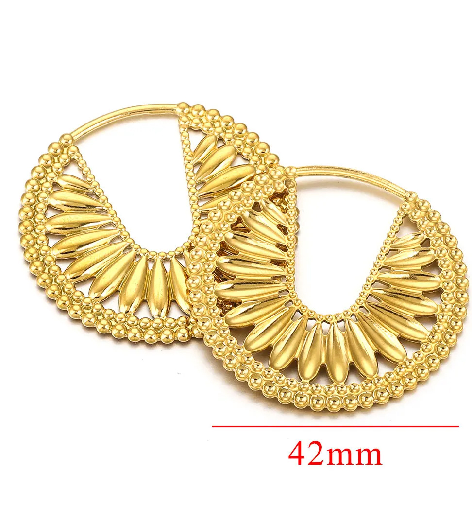 Joyas de acero inoxidable transfronterizas geometría simple anillo grande exageración auriculares accesorios accesorios DIY accesorios accesorios al por mayor