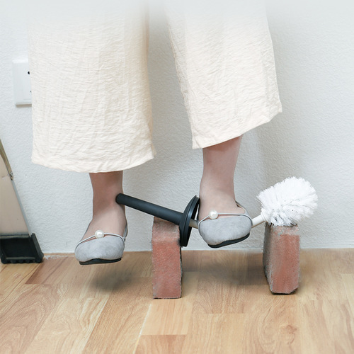 Toilet Brush Wholesale Household Cleaning Brush Plastic Japanese Modern Simple Toilet Brush with Base Bathroom No Dead Angle