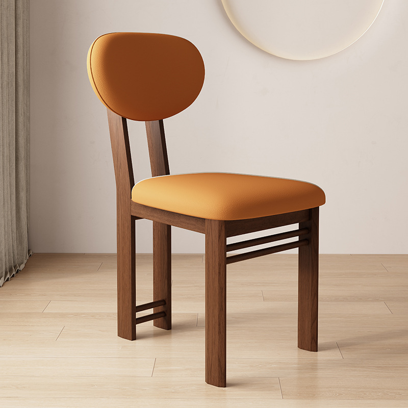 2025 nueva silla de comedor de madera sólida sala de estar doméstica hotel leche tienda de té silla de respaldo nórdica silla de maquillaje