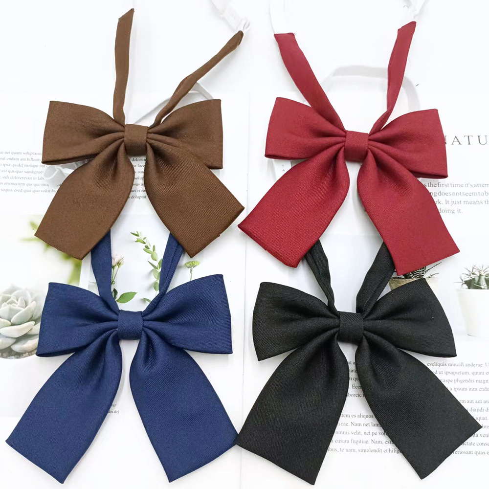 Spot al por mayor color sólido jk pajarita para mujer bingoor nuevo estilo japonés estilo universitario uniforme escolar traje de marinera decoración lazo