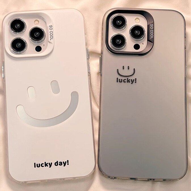 Suitable for Apple 16Promax Mobile Phone Case Iphone14 New Couple Huawei 12 Simple Ins Pure Color Smiley Face Suitable for Apple 16Promax Mobile Phone Case Iphone14 New Couple Huawei 12 Simple Ins Pure Color Smiley Face