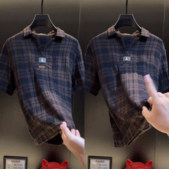 高品質の夏ヨーロッパのトップ高級夏の新デザインカジュアルチェック柄半袖Tシャツメンズトップストレンディなブランド