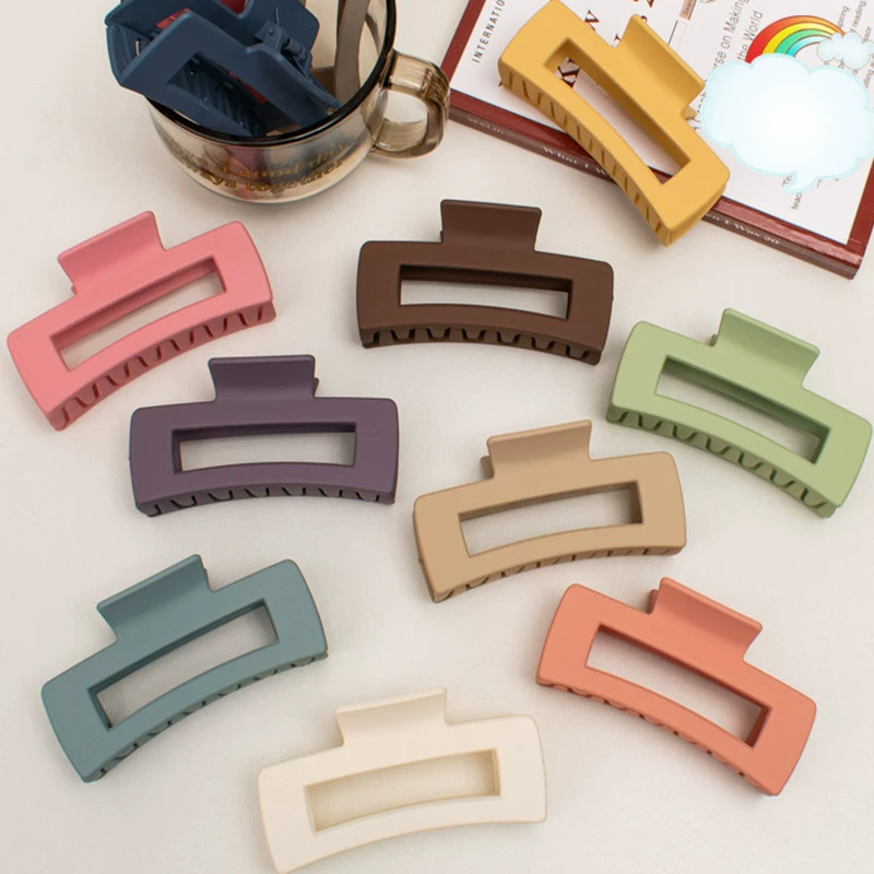 Матовая кремовая заколка для волос Простая заколка для волос Женская большая заколка в виде акулы в Корейском стиле Заколка для волос на спине Аксессуары для волос