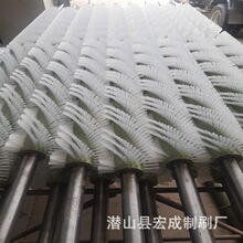 直供烧毛机毛刷辊黑色尼龙耐高温V字型排布刷滚耐磨毛刷