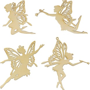 Undead wooden fairy laser hollow DIY craft party decoration is suitable for home art decoration