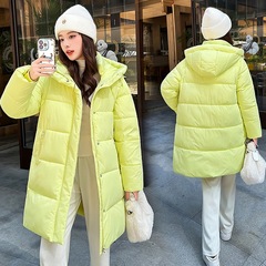 新可拆卸袖棉服女加厚韩版宽松棉马夹连帽中长款过膝羽绒棉服外套