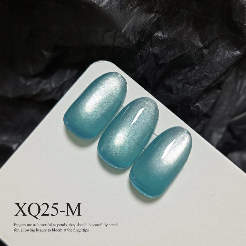 新款16色星光乐园猫眼甲油胶套装美甲店专用玻璃珠猫眼美甲光疗胶|undefined