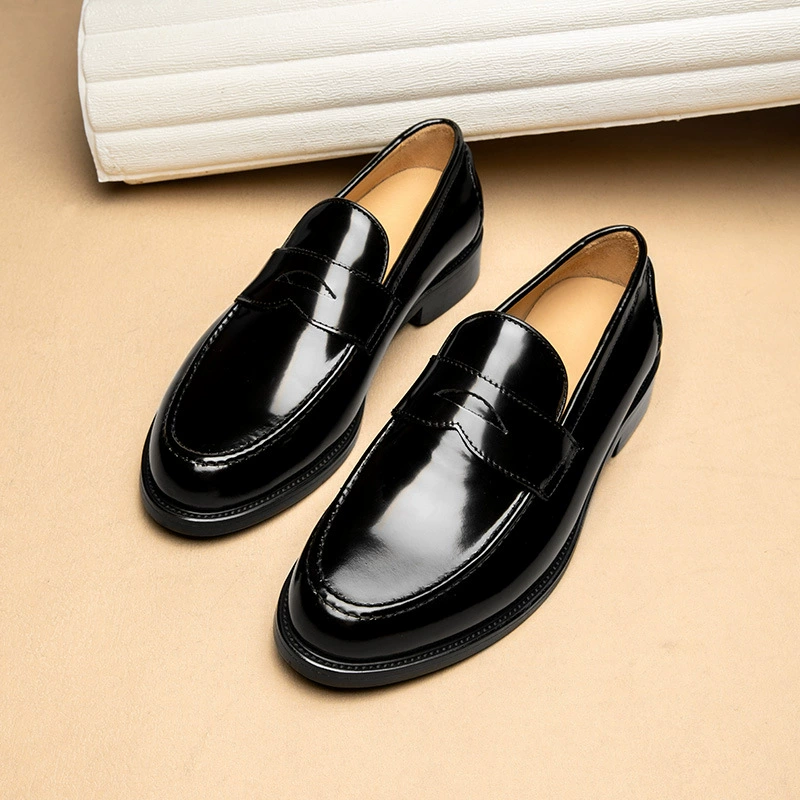 Яркие лакированные деловые кожаные туфли мужские кожаные британские кожаные туфли ручной работы повседневные чехлы для обуви