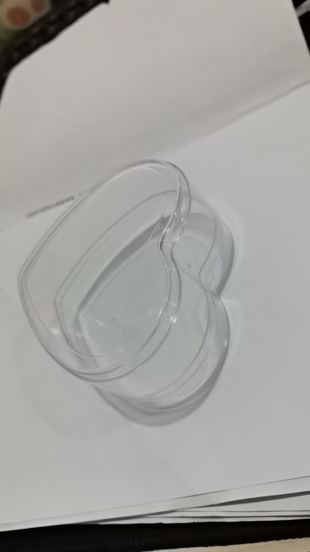 蓋付きアクリルpsケース透明プラスチックケースハート型収納ケース正方形展示ケースヘアアクセサリー汎用包装|undefined