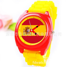 跨境硅胶手表日本机芯石英表儿童学生指针表运动手表