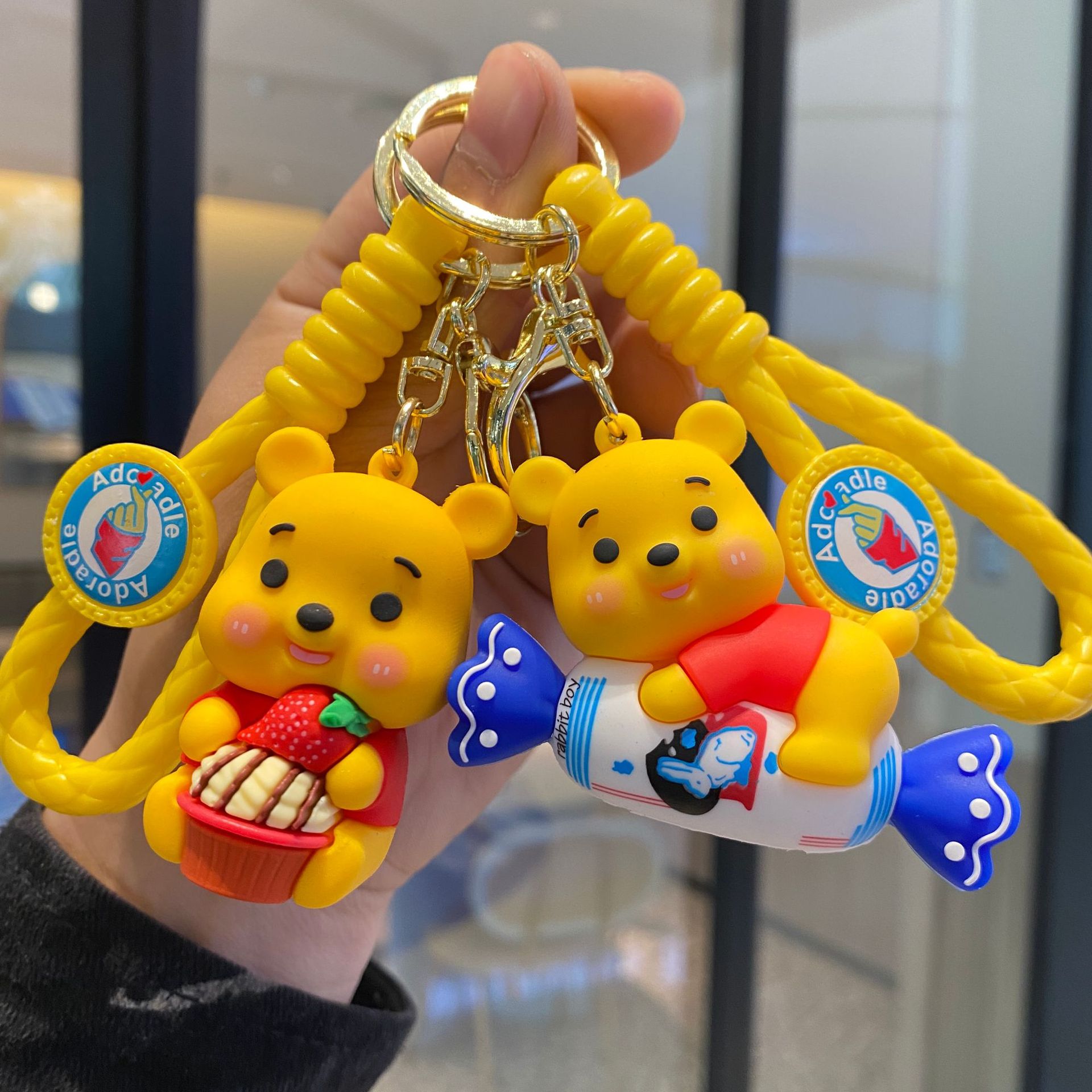 Naughty postre oso llavero par bolsa colgante coche llavero muñeca colgante mochila accesorios pequeño regalo