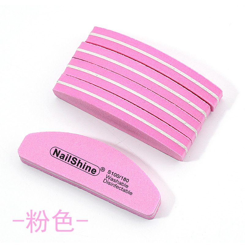 NailShine-9*3 Mini Half Moon Sponge-Pink