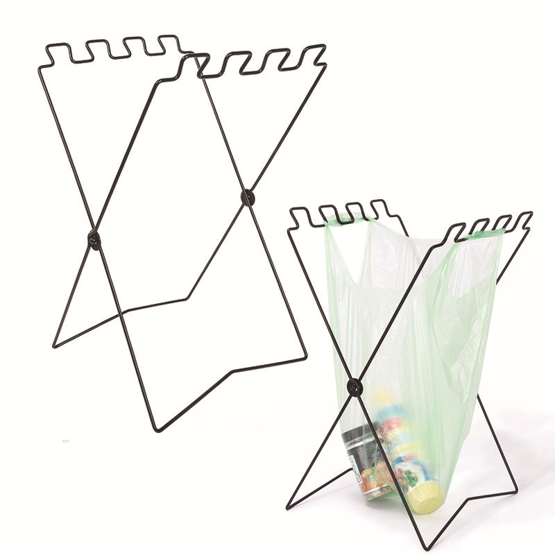 Hogar cocina picnic barbacoa bolsa de plástico soporte al aire libre portátil plegable estante de basura bolsa de basura estante especial