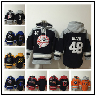New 2022 Jersey Hoodie Embroidered Baseball Team Men's Pullover fleece-lined Thickened Hoodie Hoodie Baseball Uniform