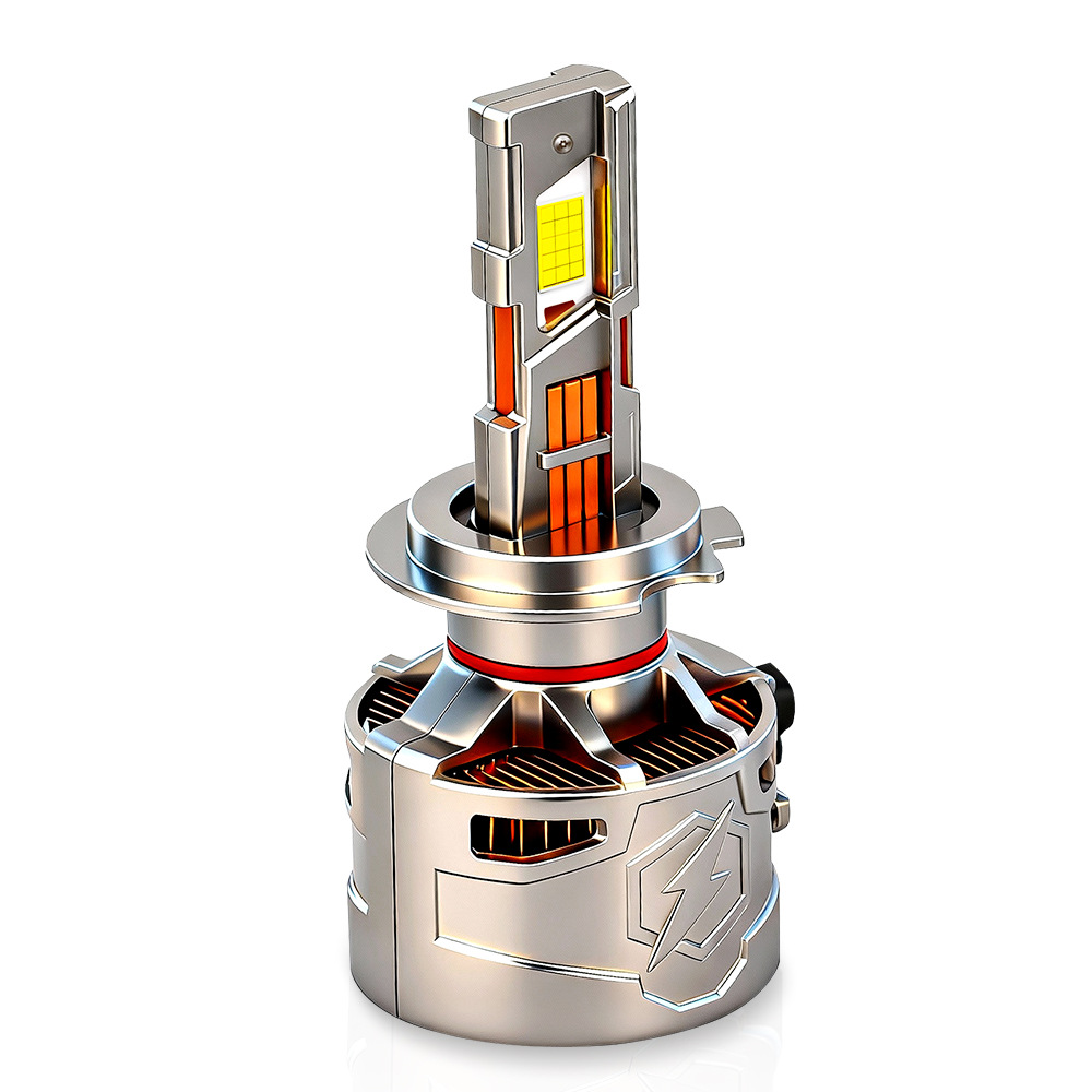 Shangxian nuevo automóvil led faro H7 tres tubos de cobre de alto brillo bombillas de automóvil cerca y lejos del faro del automóvil image 5