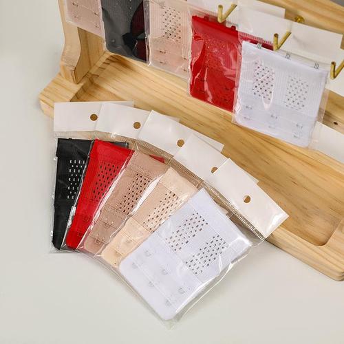 Bra accessories bra extension buckle elastic hollow spray paint two rows three buttons bra extension buckle cross-border independent packaging