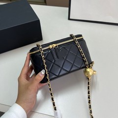 女包迷你潮小香风链条包金球方胖子包女口红包斜挎腰包菱格链条包