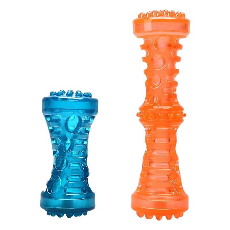 Tpr sonando juguete para mascotas nudo sólido hueso de perro resistente a mordeduras palo de molienda Juguete para perros Amazon venta caliente suministros para mascotas