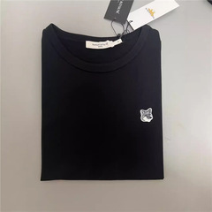 現物速発実拍MK灰色狐カップル同一夏経典刺繍半袖tシャツ