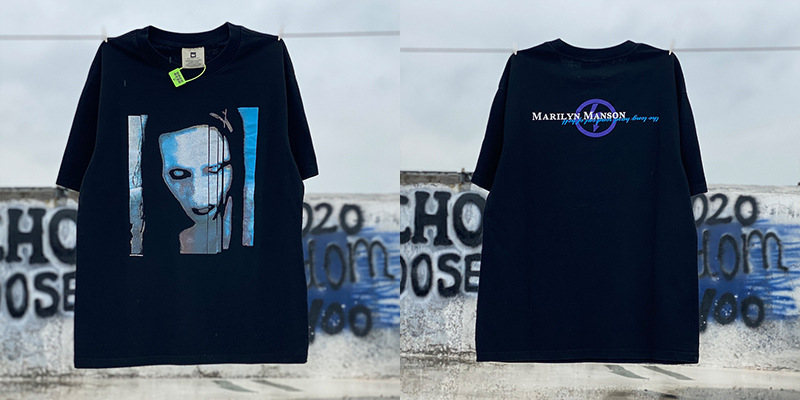 Vintage lavado viejo vintage manga corta marca de moda americana niebla calle suelta VTG casual cuello redondo hombres y mujeres camiseta