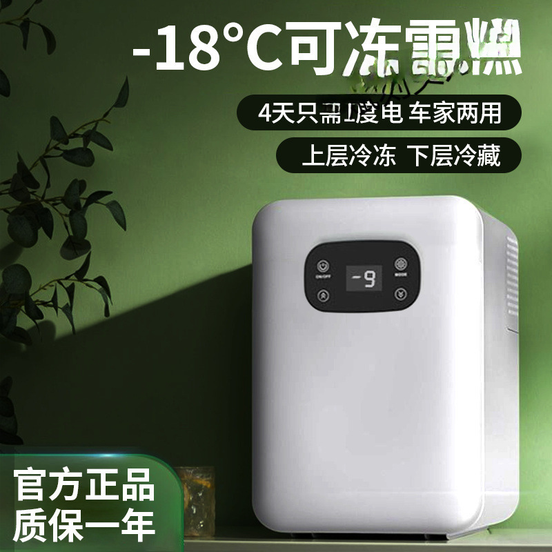 Mini Refrigerator for Home Office Small New Car Refrigerator Refrigeration and Freezing Light Luxury Camping Simple One Person
