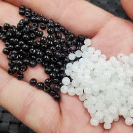 饰品散珠仿黑岩石圆珠散珠仿和田玉玉石散珠3毫米玻璃散珠隔珠配