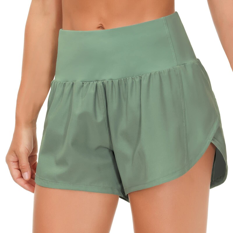 Women's High-Waist Running Shorts Quick-Drying Sports Workout Shorts with Mesh Lining Zipper Pockets Table Tennis Badminton Tennis Women's High-Waist Running Shorts Quick-Drying Sports Workout Shorts with Mesh Lining Zipper Pockets Table Tennis Badminton Tennis