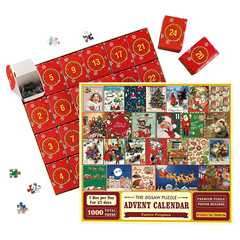 クロスボーダー新品24箱クリスマス降临カレンダーパズル1000pcsクリスマスカウントダウンパズルブラインドボックスおもちゃ