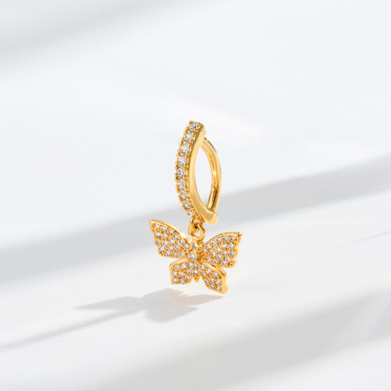 Heart Shape, Butterfly, Fish Pattern Women's Gender Plating Design 1 Piece Belly Rings Casual Simple Style Heart Shape Butterfly Fish Copper Plating Rhinestones